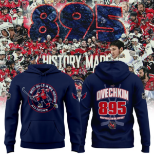 Limited Edition New Alexander Ovechkin Washington Capitals NHL All-Time Leading Goal Scorer Cross Sticks Hoodie