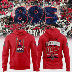 Limited Edition New Alexander Ovechkin Washington Capitals NHL All-Time Leading Goal Scorer Cross Sticks Hoodie