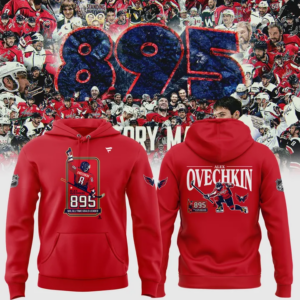Limited Edition New Alexander Ovechkin Washington Capitals NHL All-Time Leading Goal Scorer Cross Sticks Hoodie