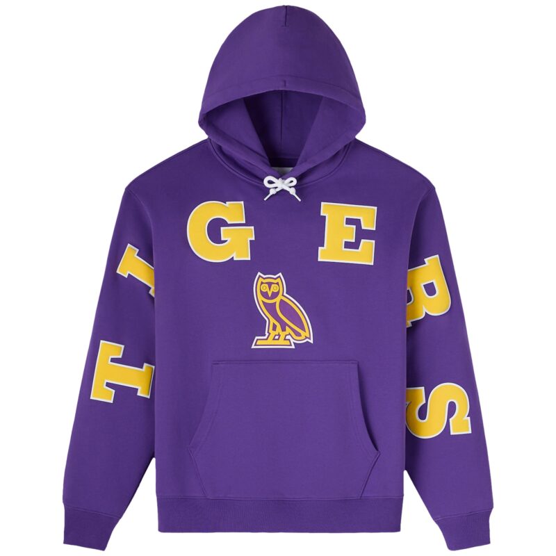 Men's Purple OVO x LSU Tigers Time To Shine Pullover Hoodie - Image 2