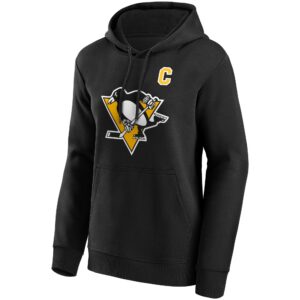 Pittsburgh Penguins Iconic Name & Number Graphic Hoodie - Sidney Crosby 87 - Womens
