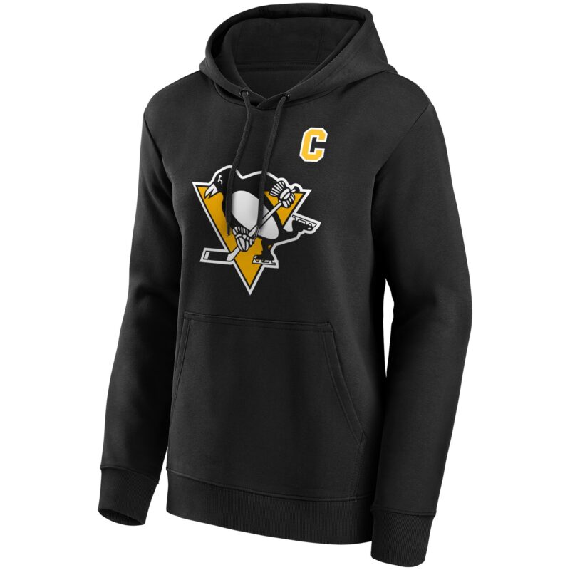 Pittsburgh Penguins Iconic Name & Number Graphic Hoodie - Sidney Crosby 87 - Womens