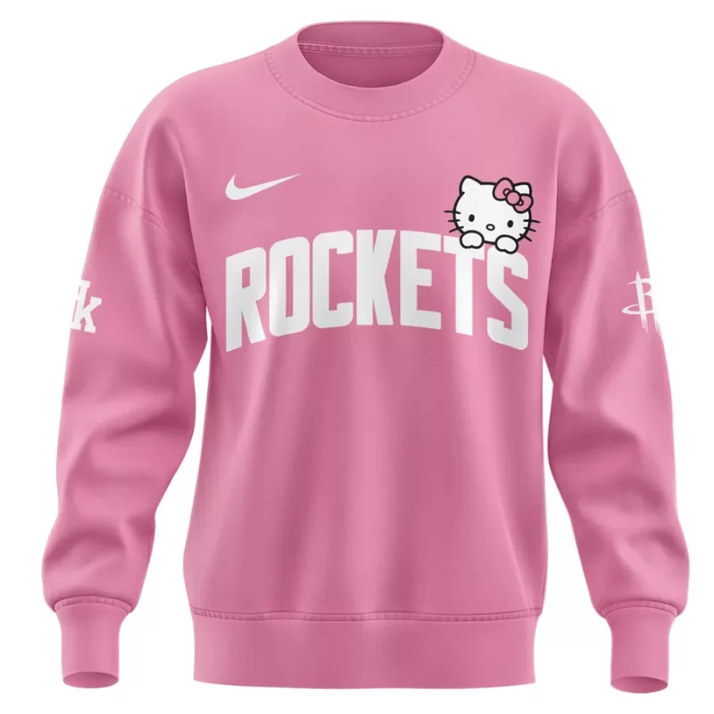 Special New Houston Rockets x Hello Kitty Sweatshirt 2025 - Image 2