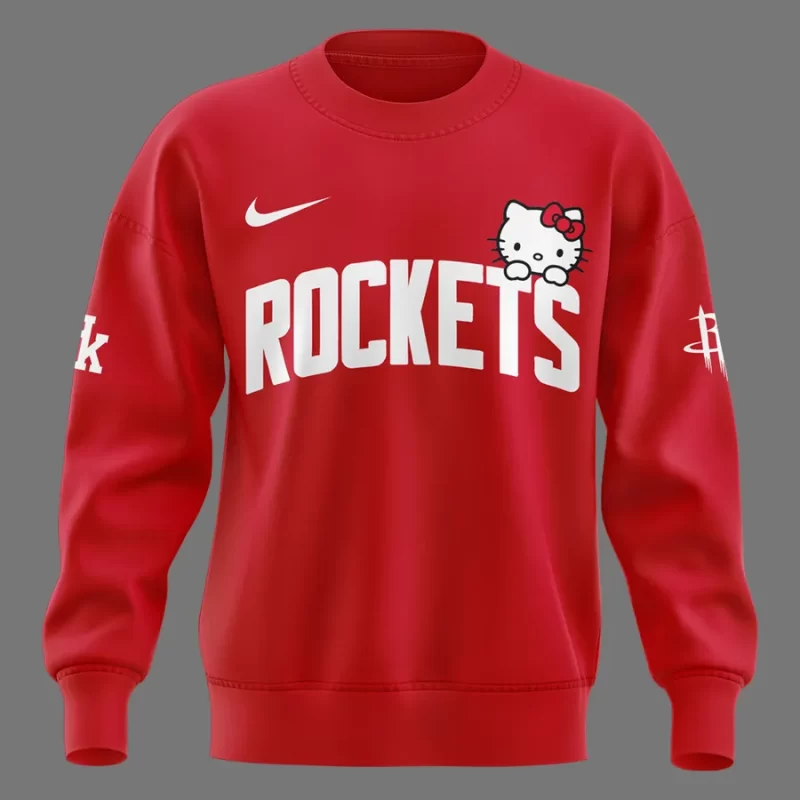 Special New Houston Rockets x Hello Kitty Sweatshirt 2025 - Image 2