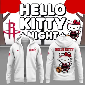 Special New Houston Rockets x Hello Kitty Zip Hoodie 2025