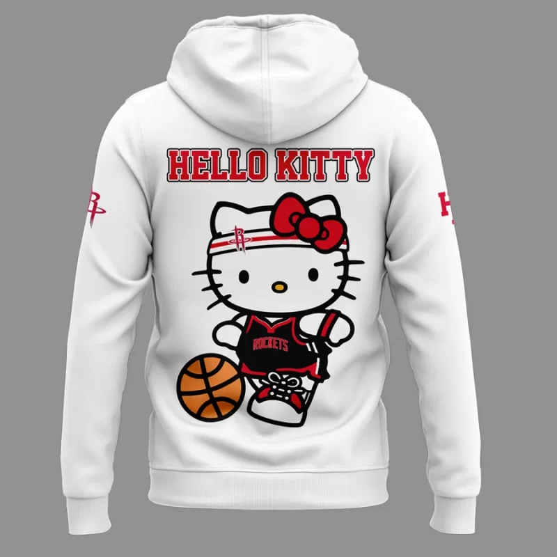 Special New Houston Rockets x Hello Kitty Zip Hoodie 2025 - Image 3
