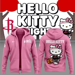 Special New Houston Rockets x Hello Kitty Zip Hoodie 2025