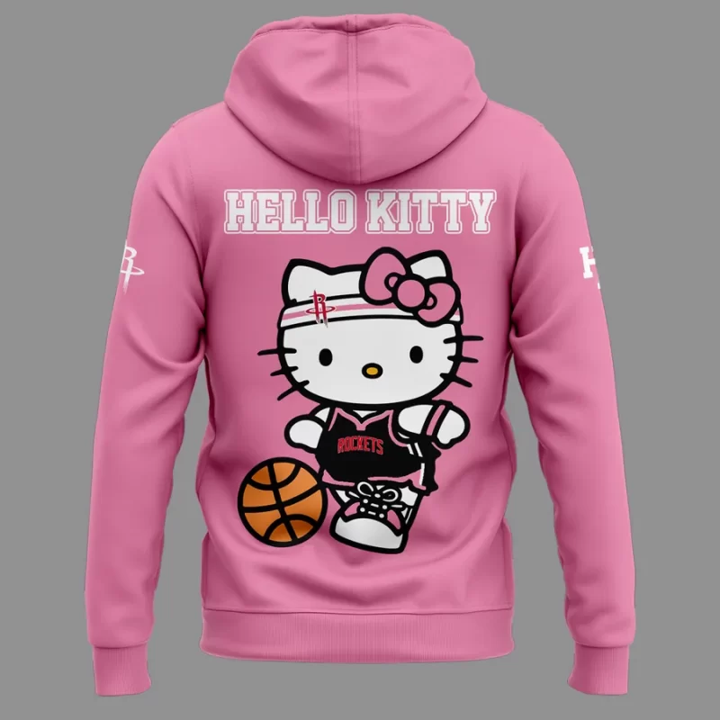 Special New Houston Rockets x Hello Kitty Zip Hoodie 2025 - Image 3