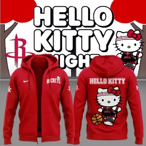 Special New Houston Rockets x Hello Kitty Zip Hoodie 2025