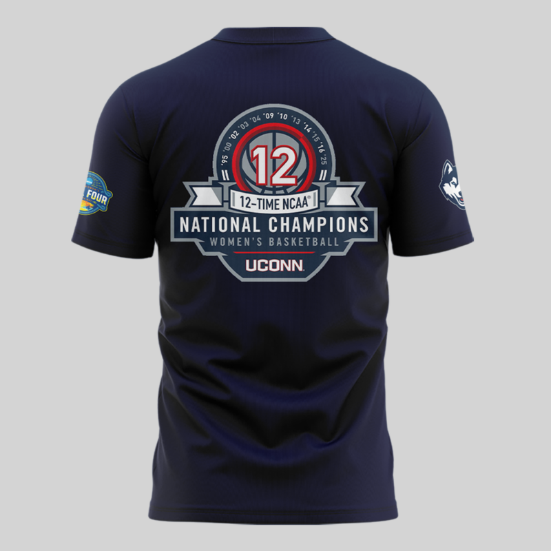 UConn Women’s Basketball  2025 NCAA Women's Basketball National Champions  tshirt - Image 3