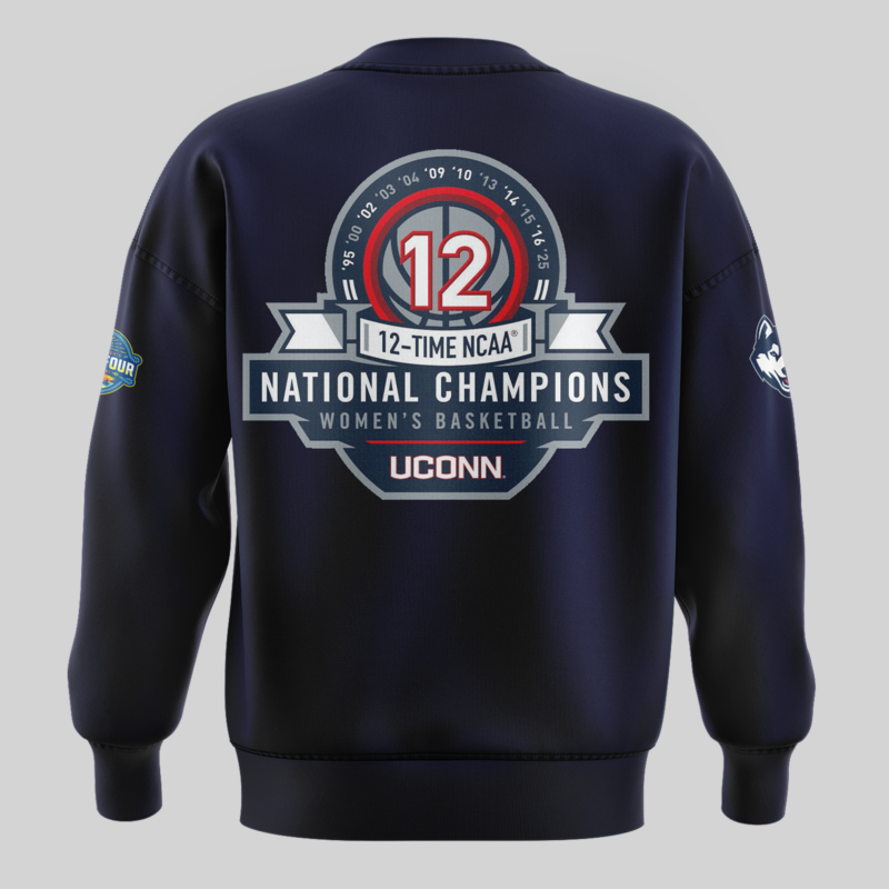 UConn Women’s Basketball  2025 NCAA Women's Basketball National Champions  sweatshirt - Image 3