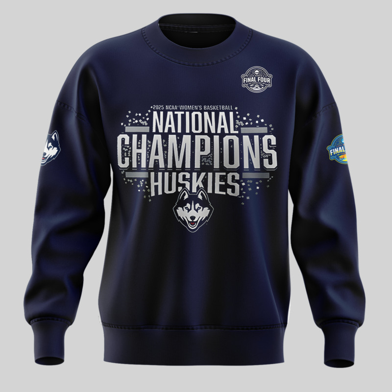 UConn Women’s Basketball  2025 NCAA Women's Basketball National Champions  sweatshirt - Image 2