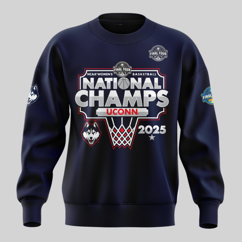 UConn Women’s Basketball  2025 NCAA Women's Basketball National Champions  sweatshirt - Image 2