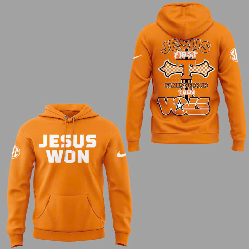 Special Edition Tennessee Baseball JESUS WON Hoodie - Image 2