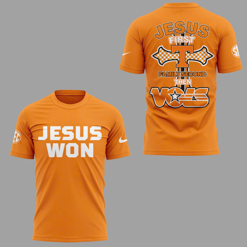 Special Edition Tennessee Baseball JESUS WON TShirt - Image 2