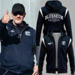 .. Carlton Blues AFL Guernsey History Limited Edition Zip Hoodie 2025