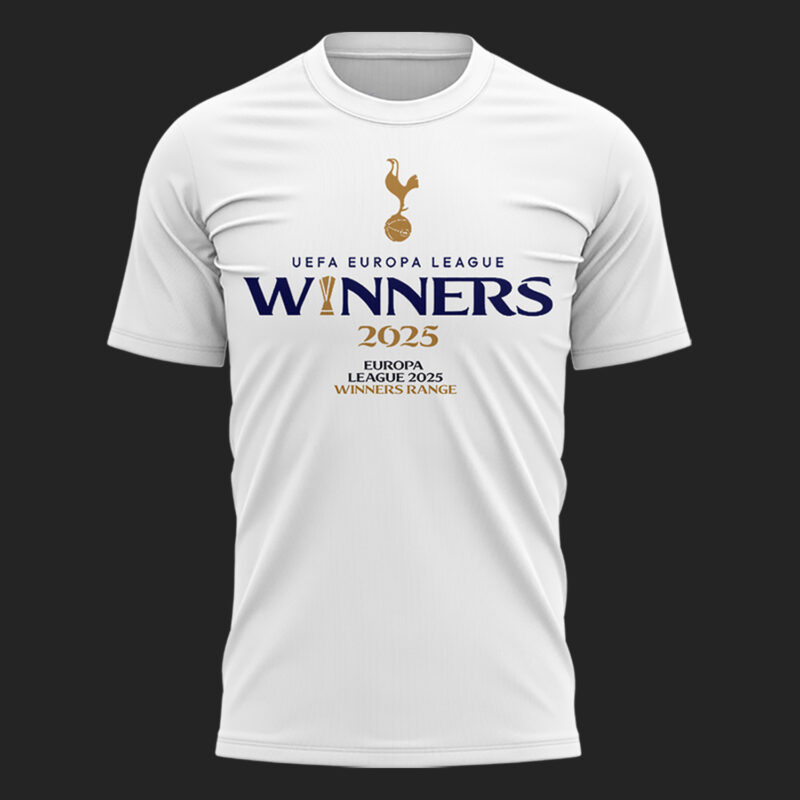 Tottenham Hotspur Europa League 2025 Winners White T-Shirt - Image 2