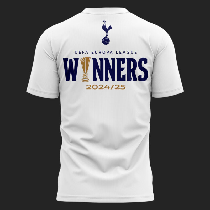 Tottenham Hotspur Europa League 2025 Winners White T-Shirt I - Image 3