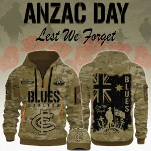 Carlton Blues AFL x Anzac Day Limited Edition Hoodie 2025