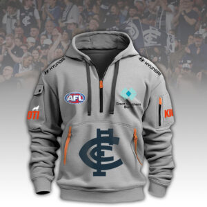 Carlton Blues . 2024 New Zip Hoodie Limited Edition Gray