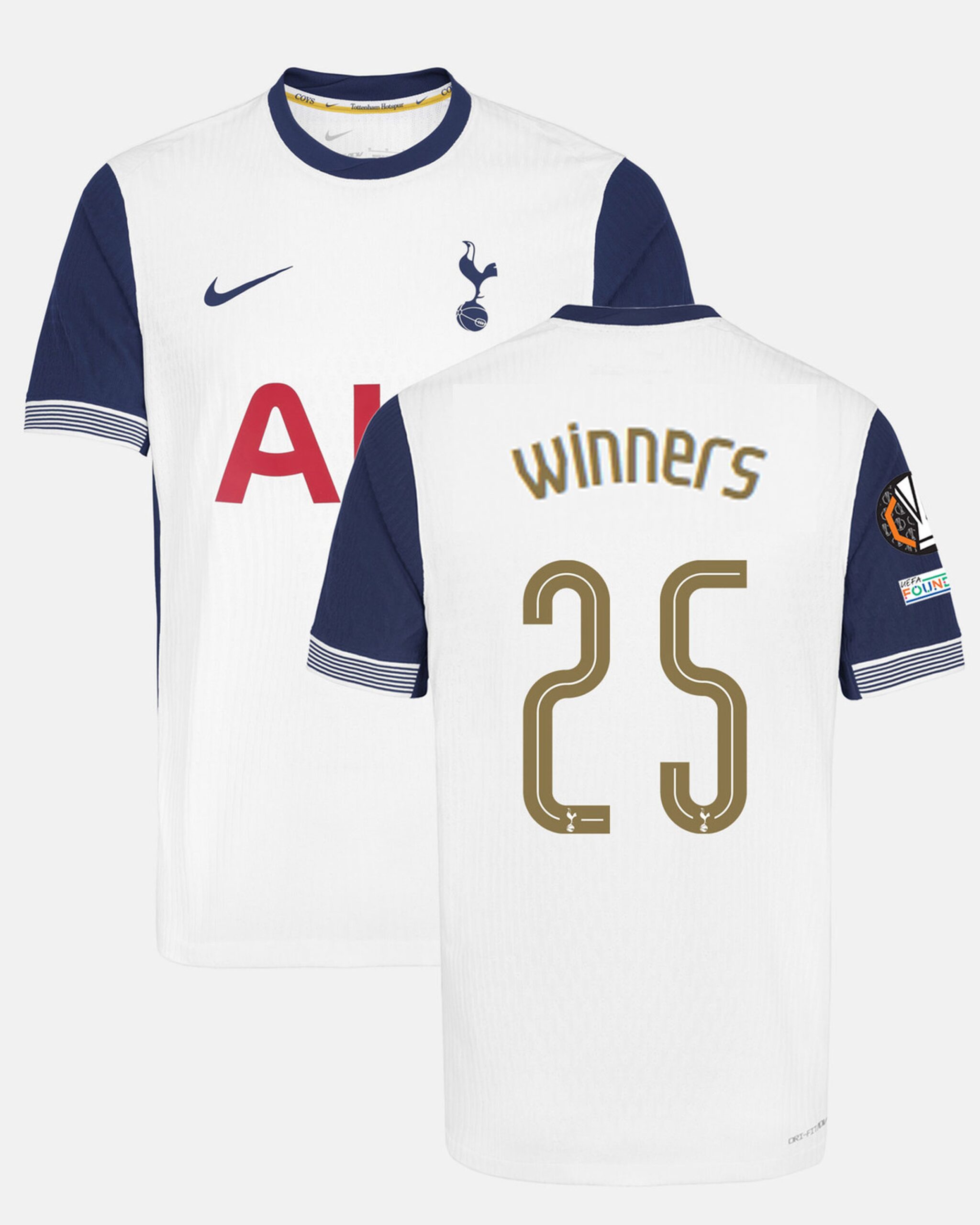 Europa League Winners Mens Stadium Tottenham Hotspur Home Shirt 2024/25